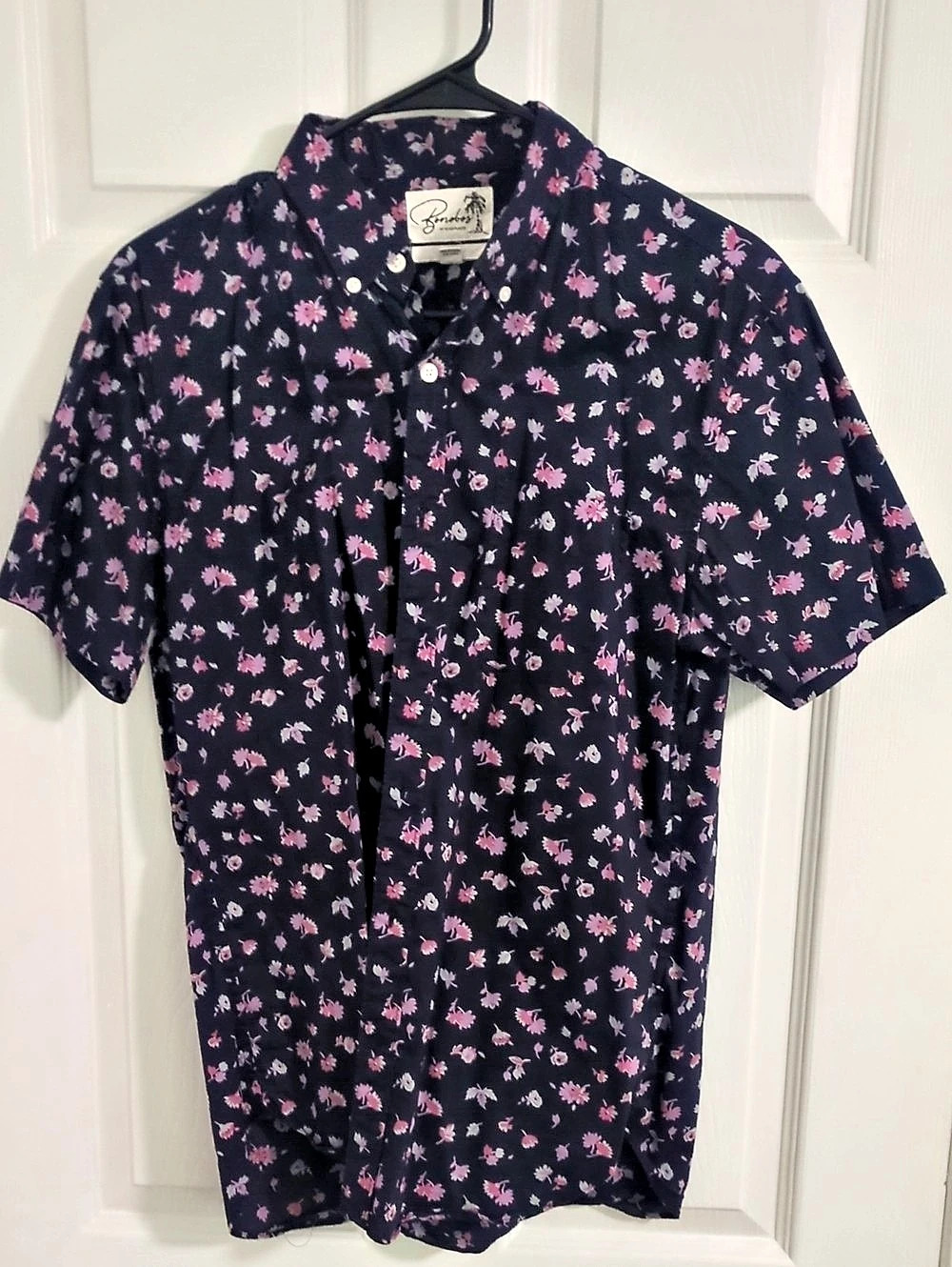 Ronoboy Floral Slim Fit Short Sleeve Shirt Size Medium